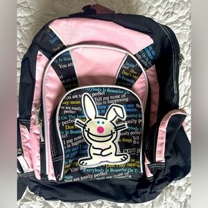 Happy Bunny Vintage Y2K Backpack Book Bag